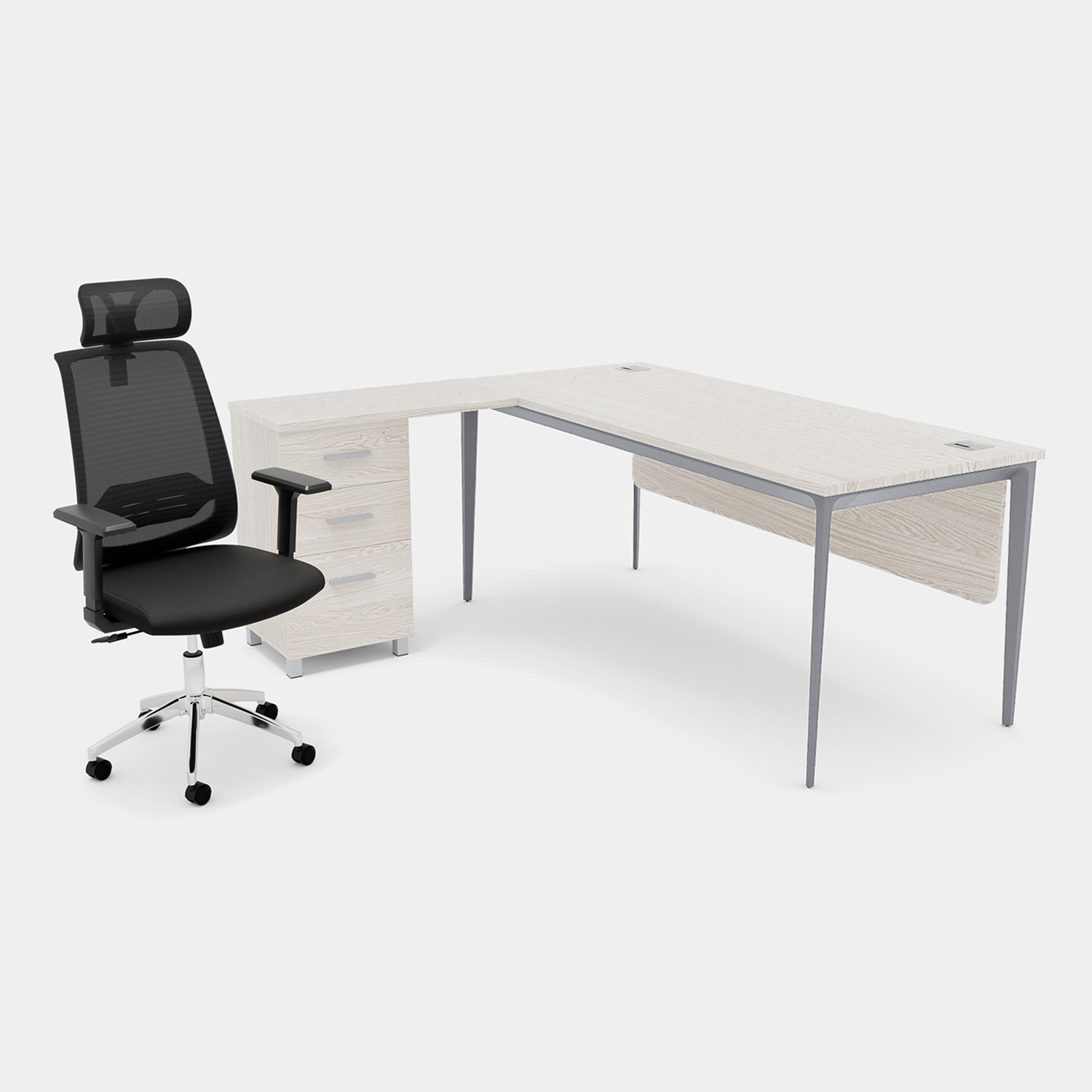 Arco160L+NoruegaCC-RB-1500x1500-Ab Pack 17 / Color Roble Blanco - Imagen 1