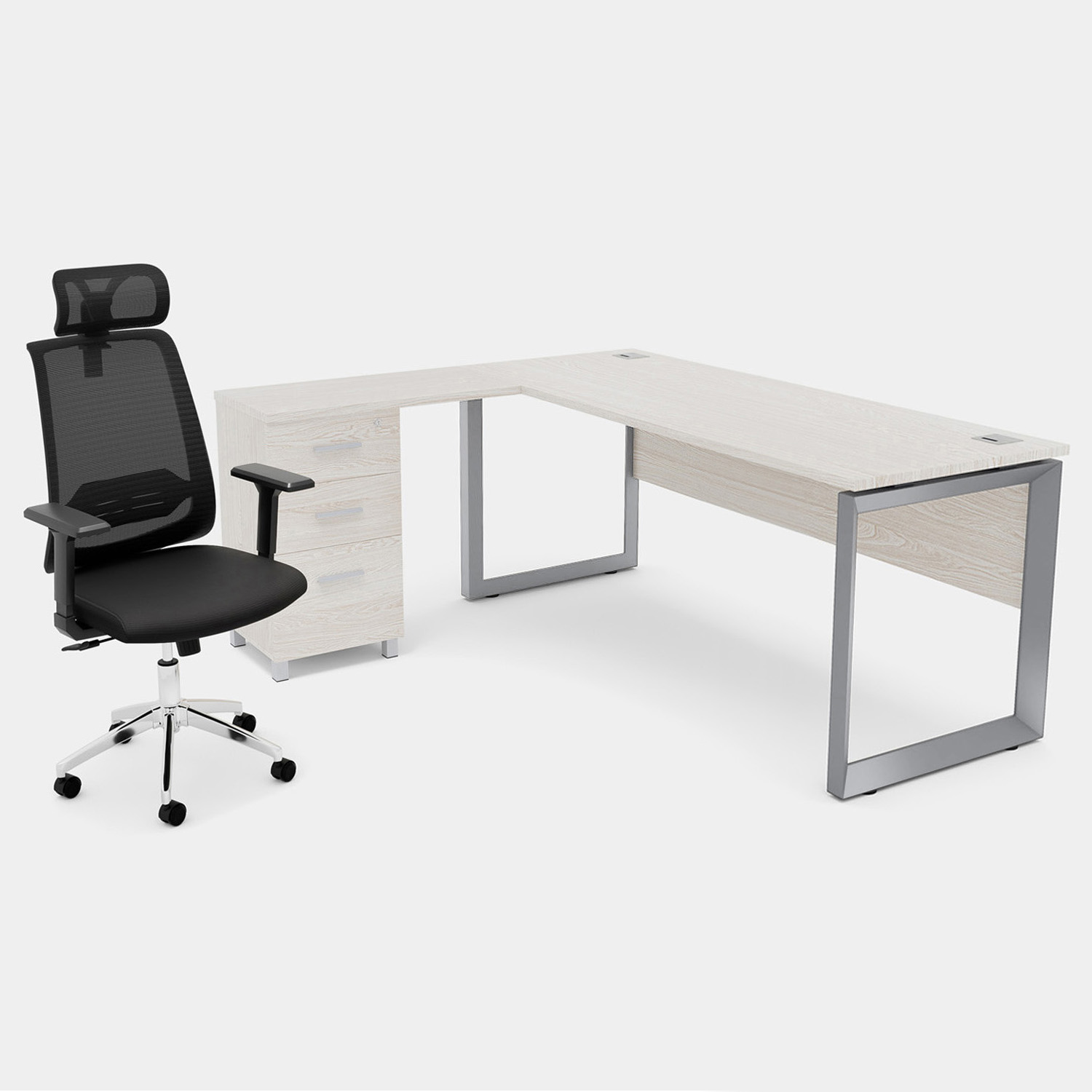 Quadra140L+NoruegaCC-RB-1500x1500-Ab Pack 12 / Color Roble Blanco - Imagen 1