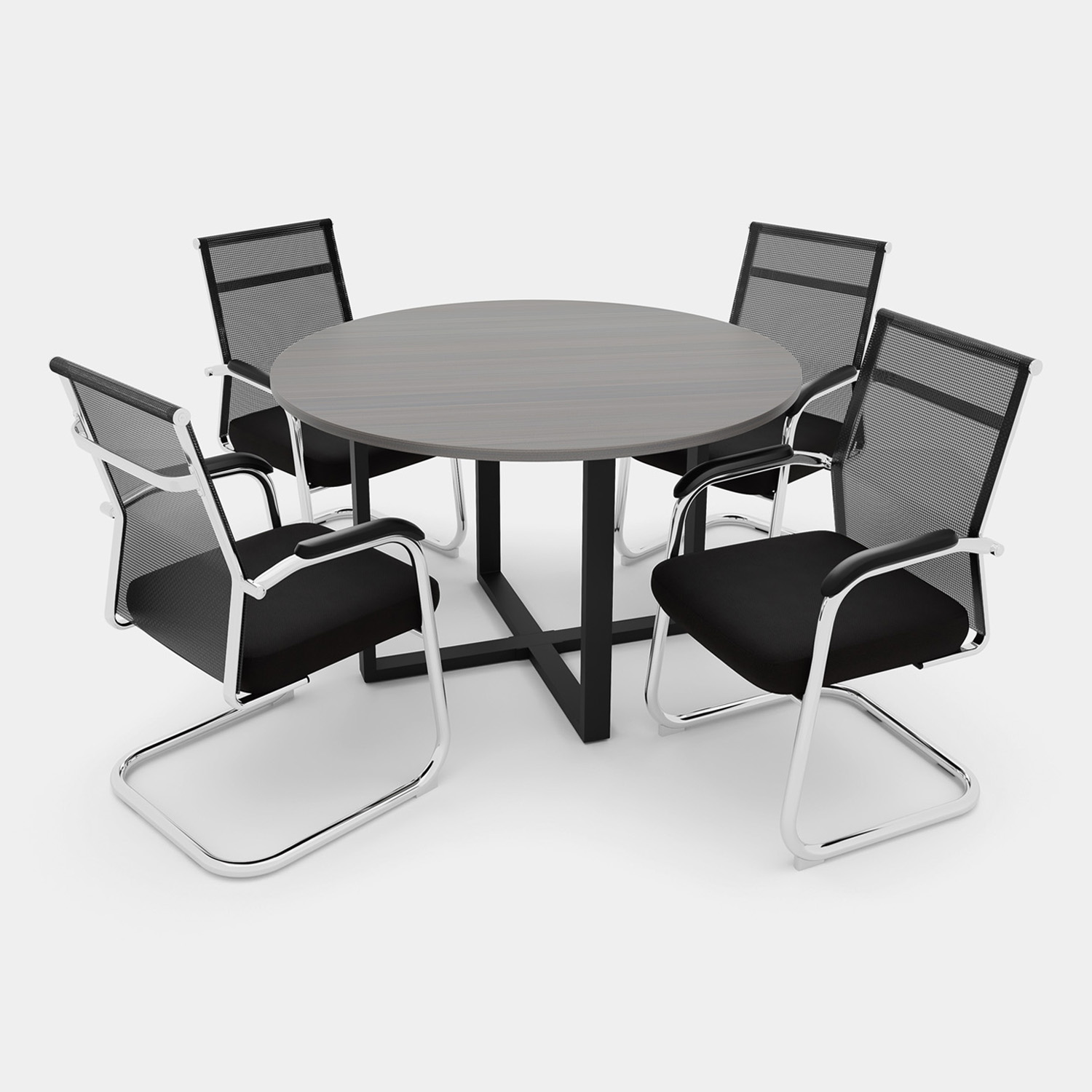 Redonda120RG+4Ebro-1500x1500-A Pack 23 / Color Roble Gris - Imagen 1